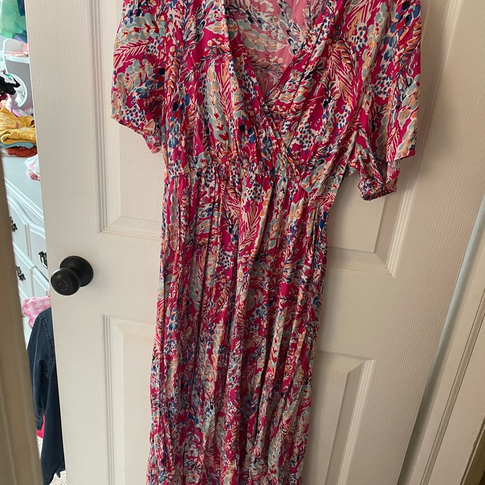 Floral Pink Maxi Dress